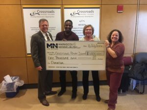 2016 - 11th Crossroads Check Presentation with Joe, Dianne, and Amy