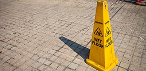 a slip and fall stand on the road