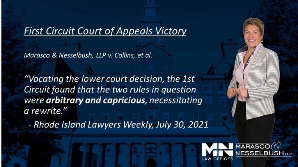 A quote from Donna Nesselbush on the First Circuit Court of Appeals Victory