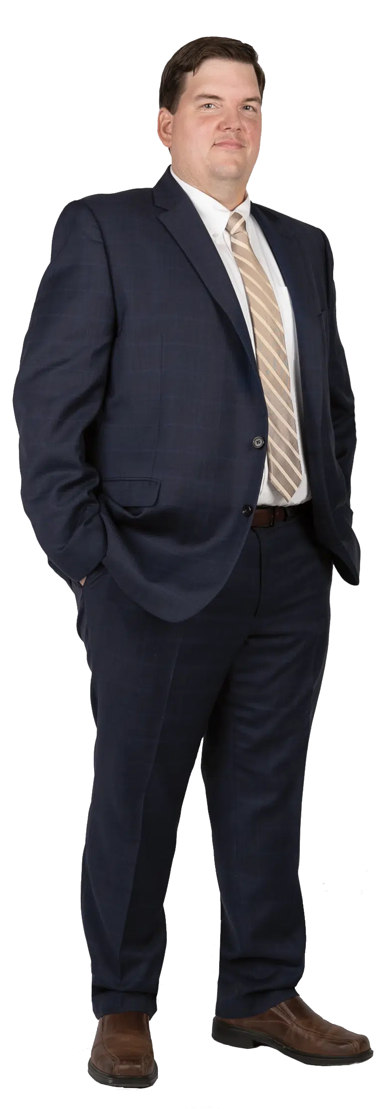 An attorney in a suit