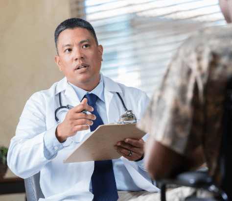 doctor talking to a patient