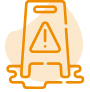 a wet or slippery surface