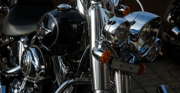 the front of a motorcycle