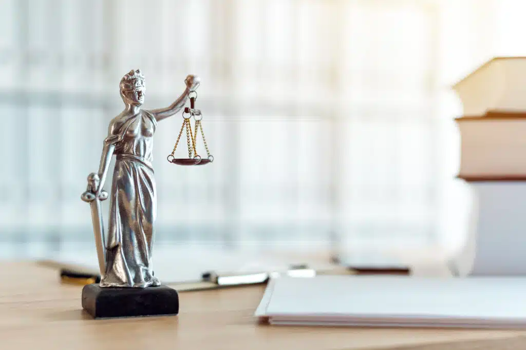 An image depicting legal branding and visuals.
