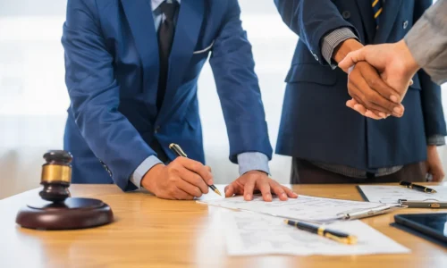 A smiling lawyer posing for a professional photo.