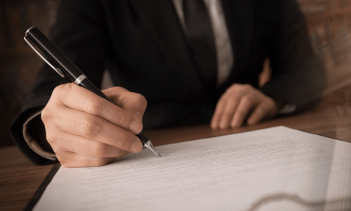 an attorney working on a demand letter for a client